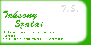 taksony szalai business card